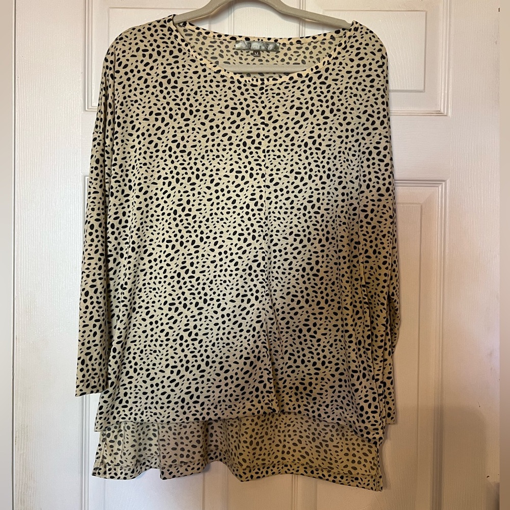 The Royal Standard Leopard Print Women’s Long Sleeve Blouse